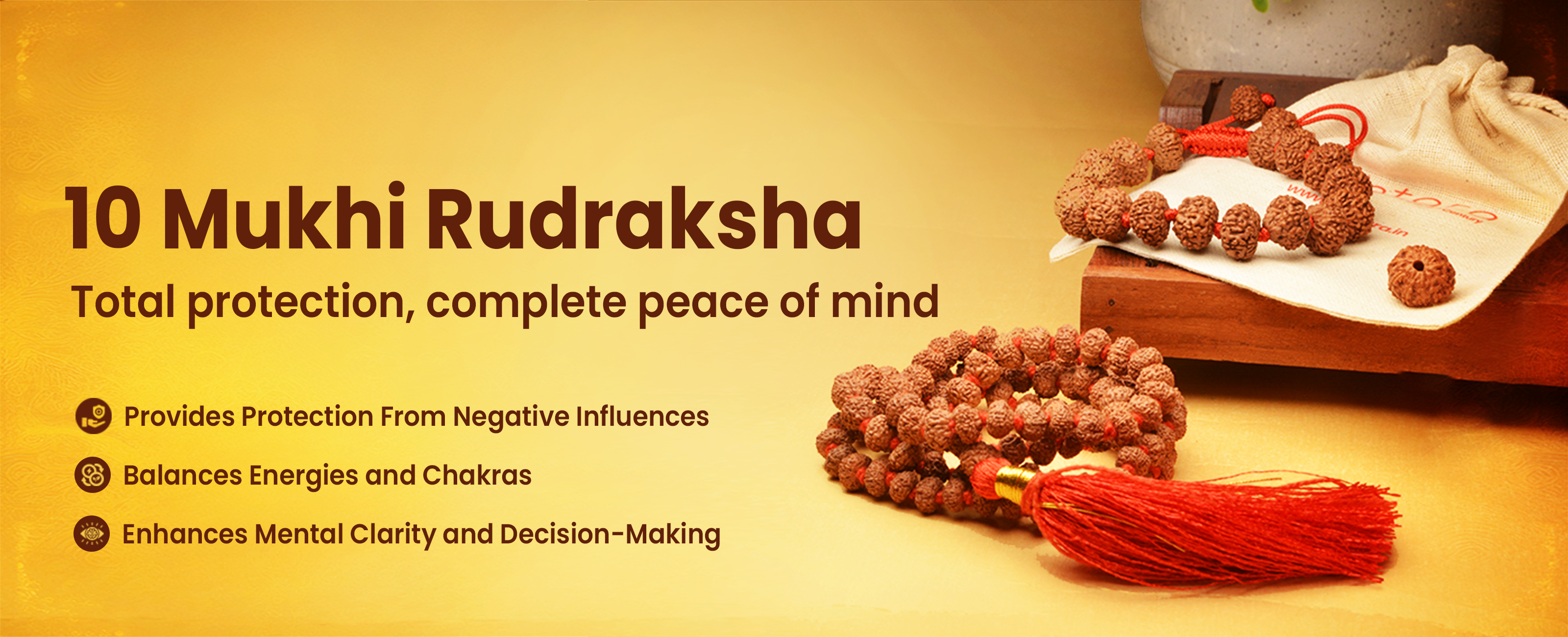 10 Mukhi Rudraksha Collection
