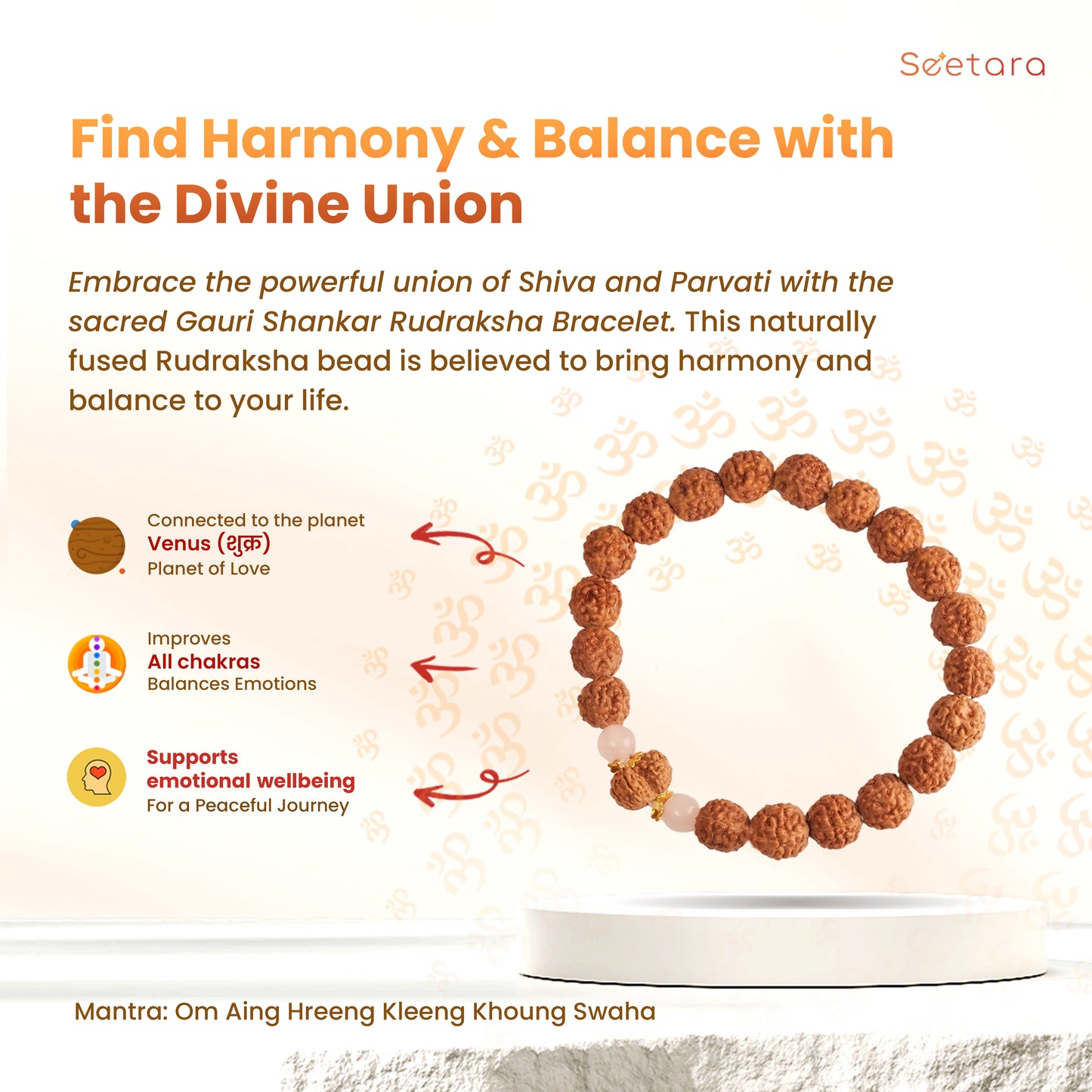 Gauri Shankar Rudraksha Bracelet (Indonesian)