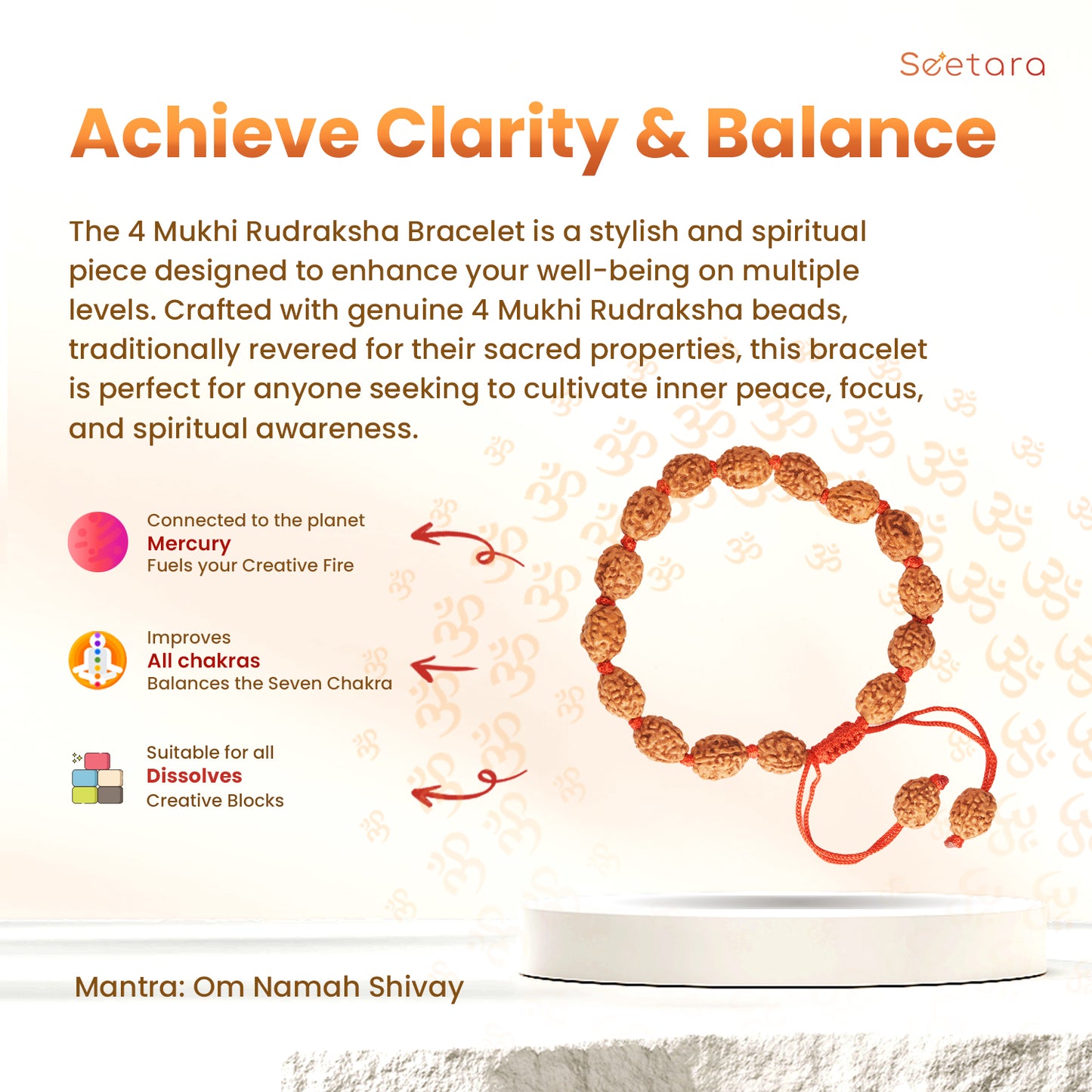 4 Mukhi Rudraksha Bracelet (Indonesian)