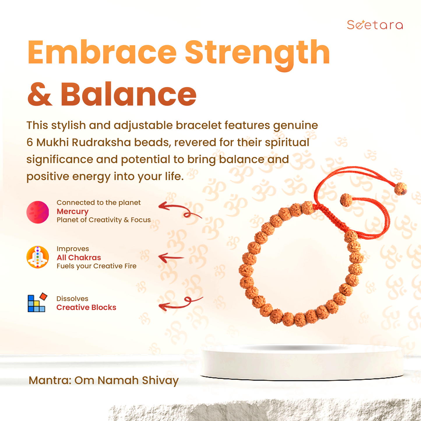 6 Mukhi Rudraksha Bracelet (Indonesian)