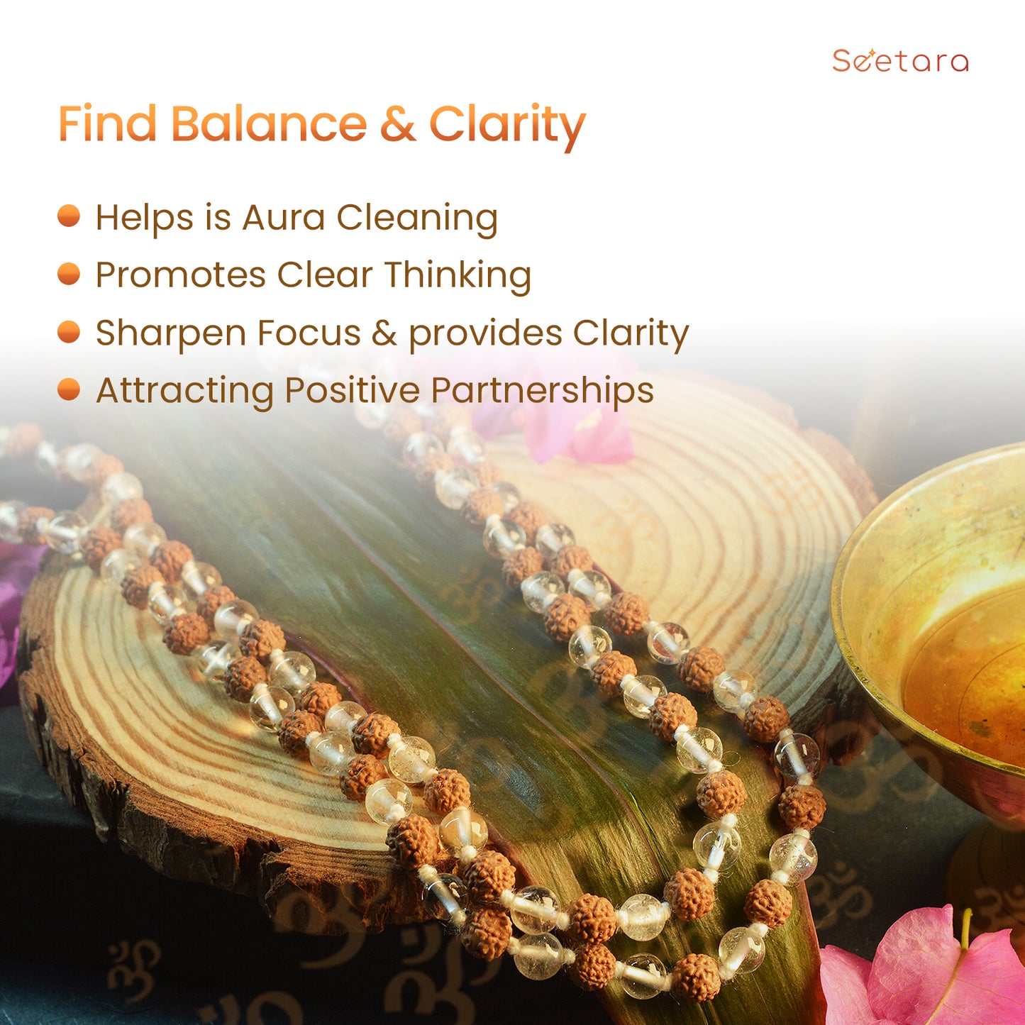 Rudraksha and Sphatik Mala (Indonesian)