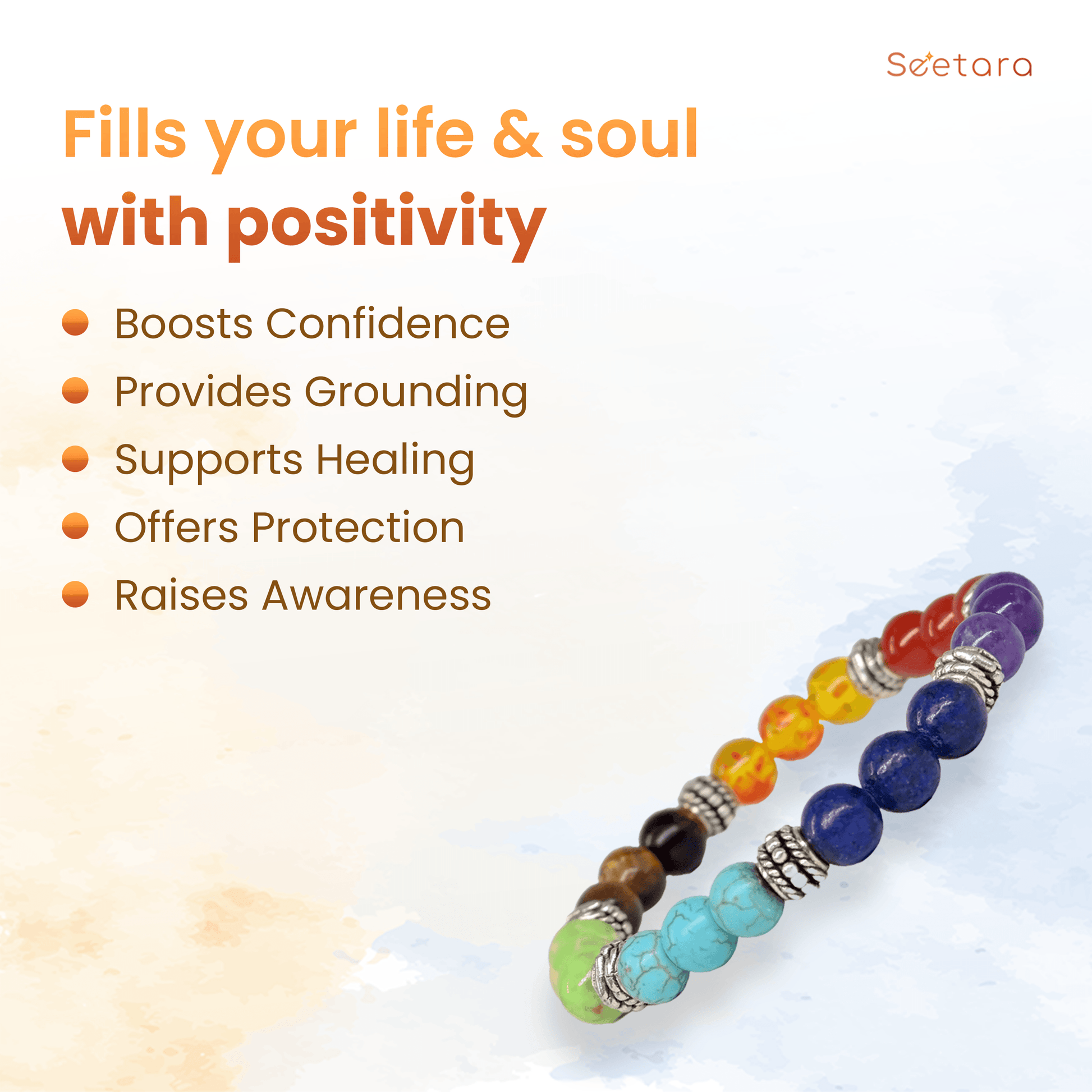 7 Chakra Healing Bracelet | For Inner Peace and Harmony - Seetara
