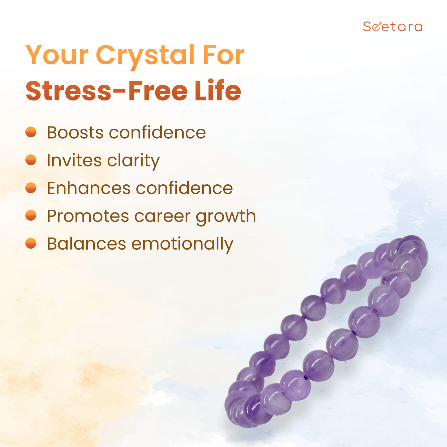 Amethyst Healing Bracelet | For Protection & Concentration - Seetara