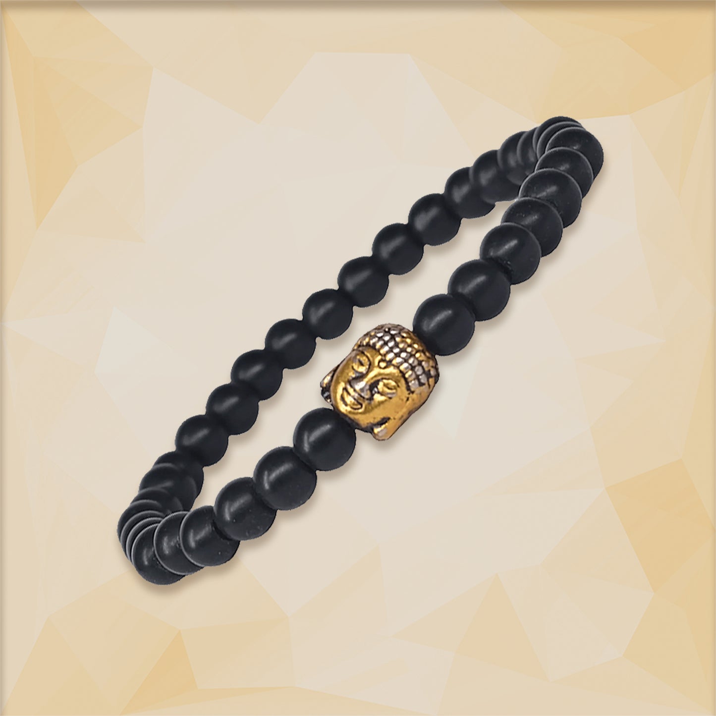 Black Obsidian Healing Bracelet with Buddha Charm | For Purifying & Protection