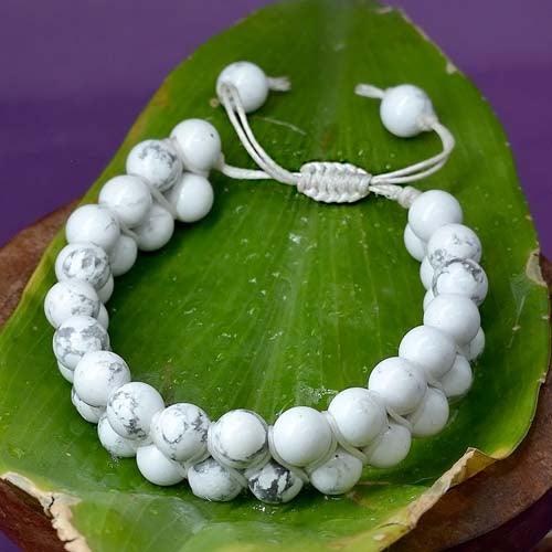 Howlite Double Layered Healing Crystal Bracelet - Seetara