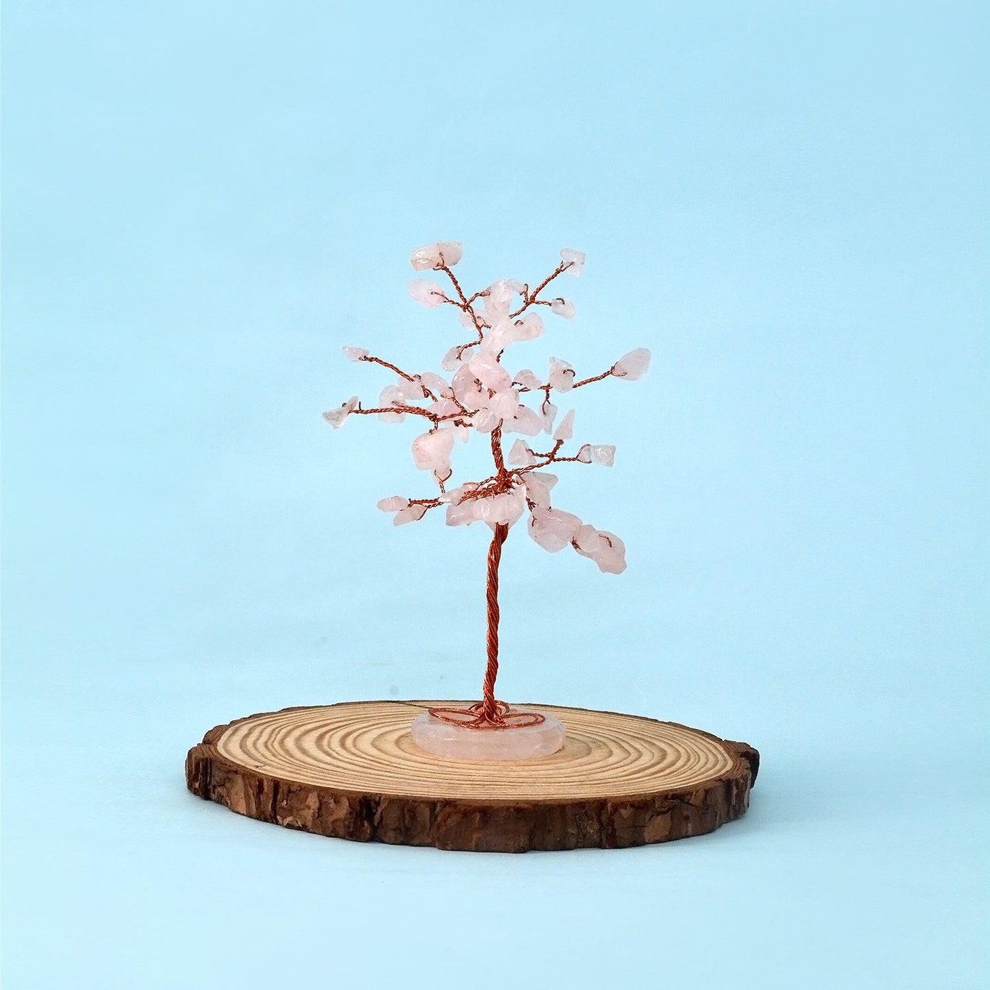 Rose Quartz Crystal Feng Shui Healing Tree | 50 Beads | For Unconditional Love & Acceptance - Seetara