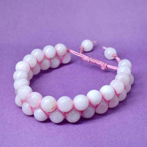 Rose Quartz Double Layered Healing Crystal Bracelet | For Unconditional Love & Acceptance - Seetara
