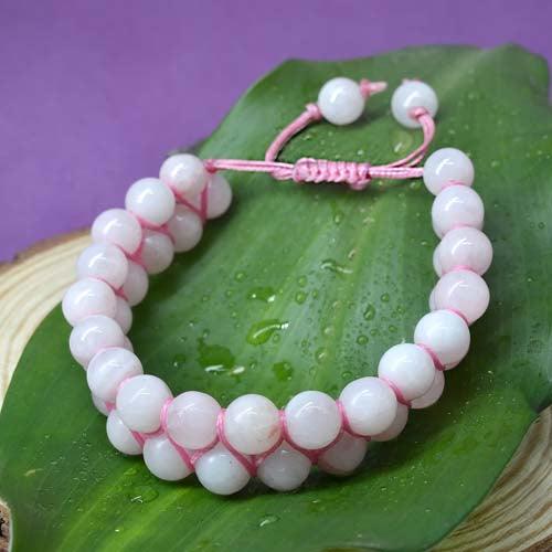 Rose Quartz Double Layered Healing Crystal Bracelet | For Unconditional Love & Acceptance - Seetara