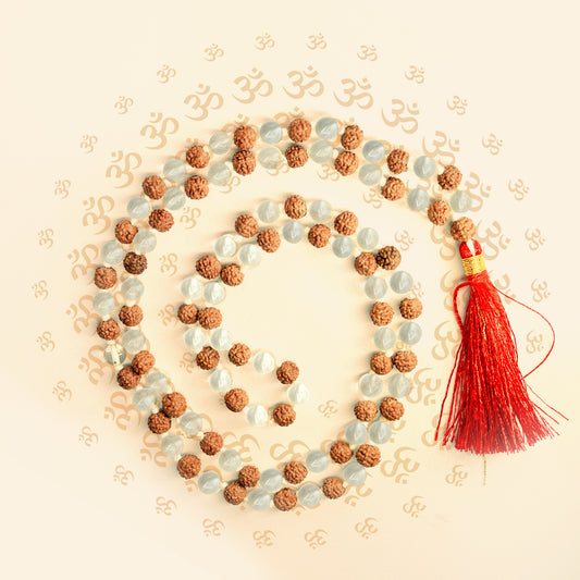 Rudraksha and Sphatik Mala (Indonesian)