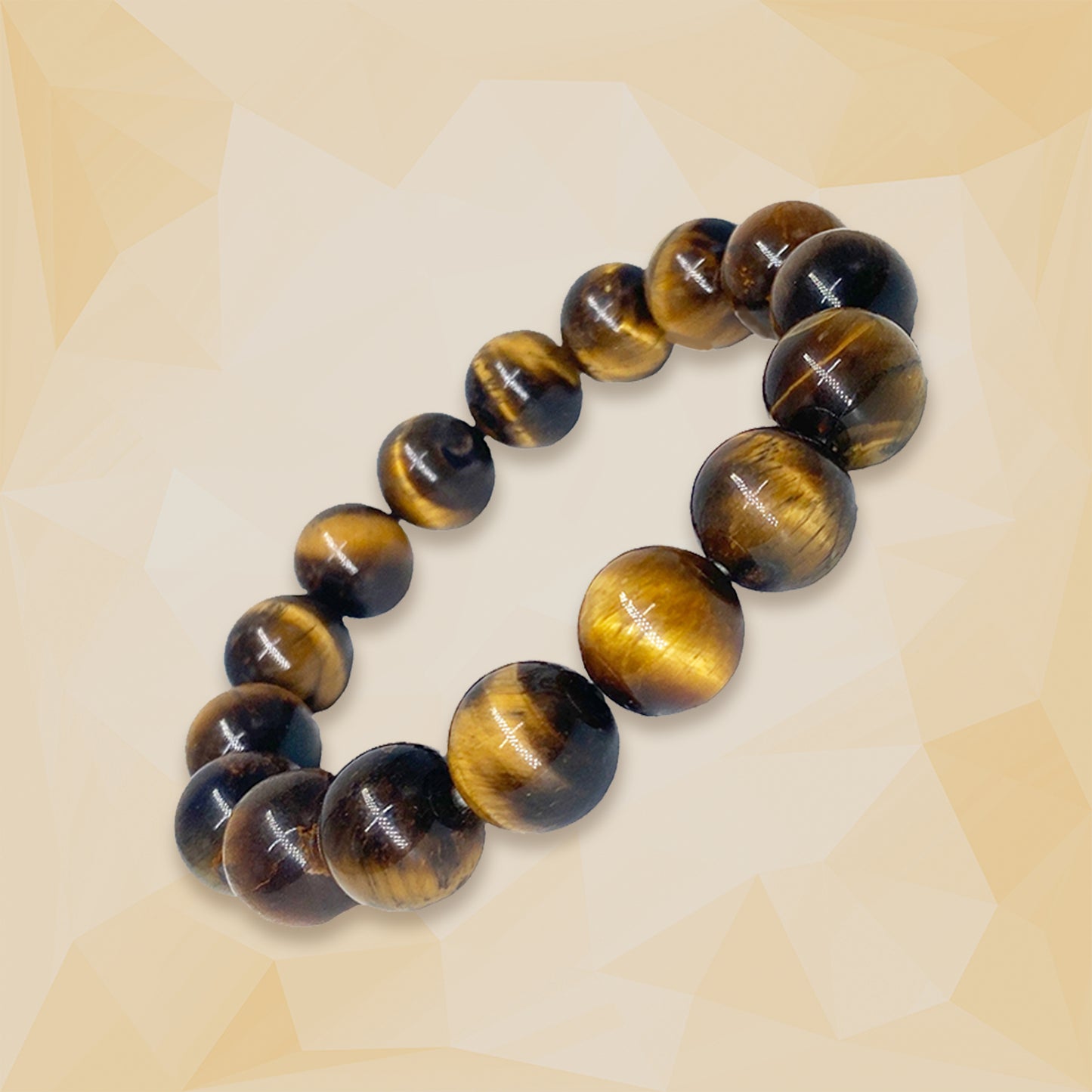 Tiger Eye Healing Crystal Bracelet | For Courage & Willpower | 12-MM Beads