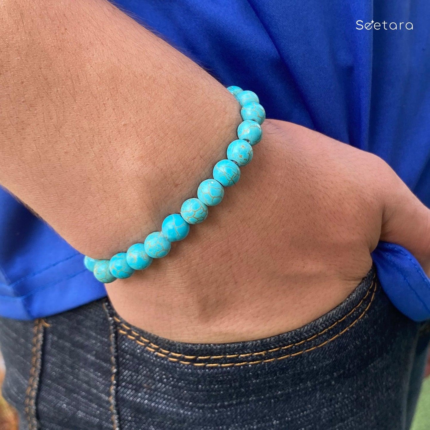 Turquoise Healing Crystal Bracelet | For Balancing & Energising - Seetara