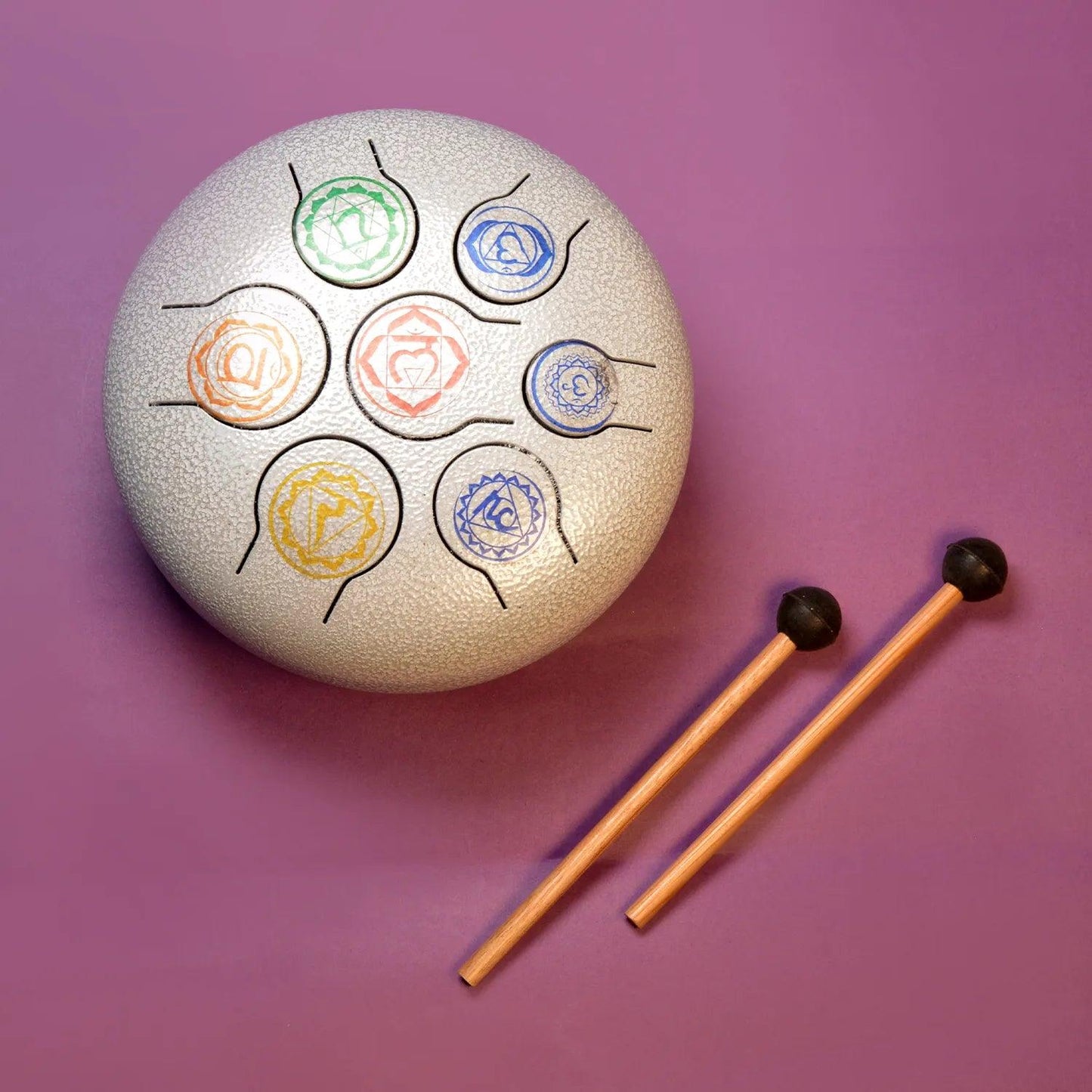 White Seven Chakra Tongue Drum - Seetara