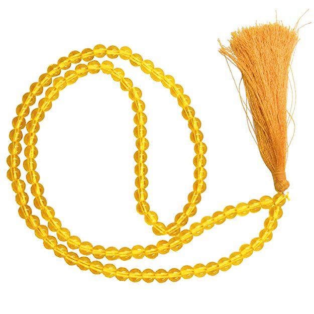 Citrine Japa Mala | 108 Prayer Beads | For Wealth & Prosperity - Seetara