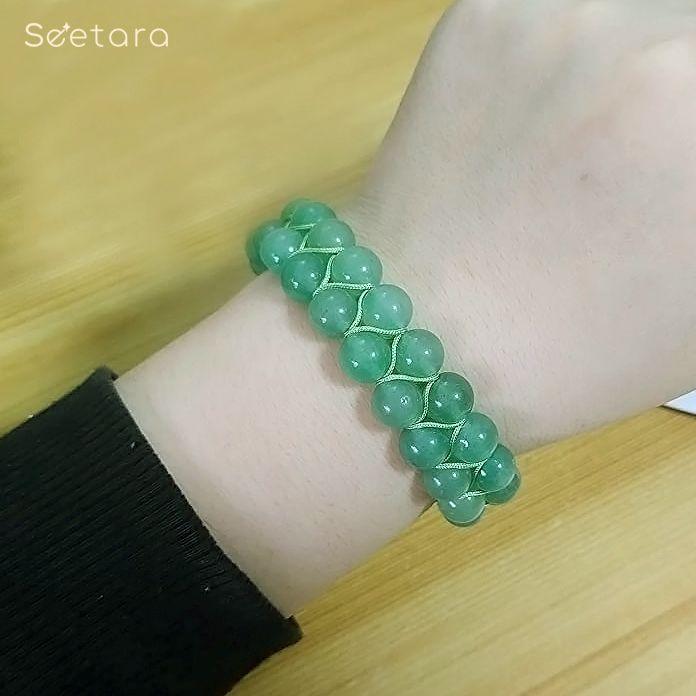 Green Aventurine Double Layered Healing Crystal Bracelet | For Abundance, Prosperity, and Happiness - Seetara
