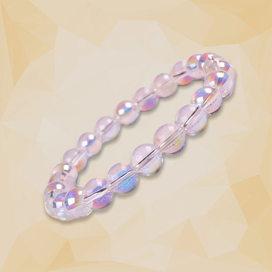 Angel Aura Quartz Healing Bracelet | For Cleansing & Calm