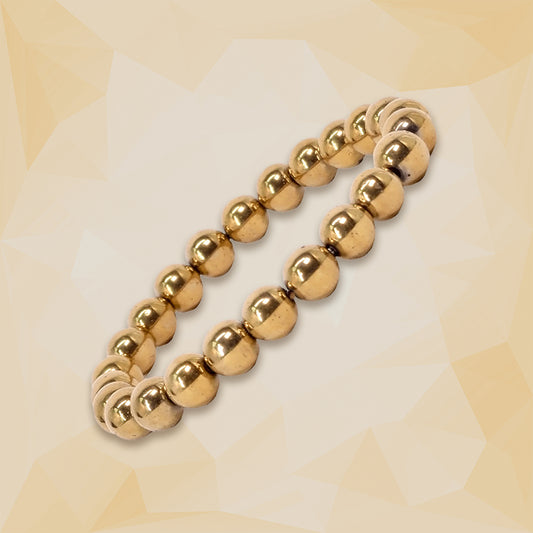 Golden Pyrite Healing Crystal Bracelet | For Abundance & Strength