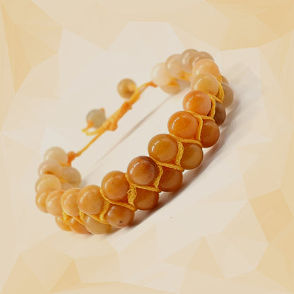 Yellow Aventurine Double Layered Healing Crystal Bracelet