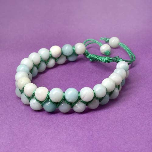 Amazonite Double Layered Healing Bracelet | For Truth and Communication - Seetara