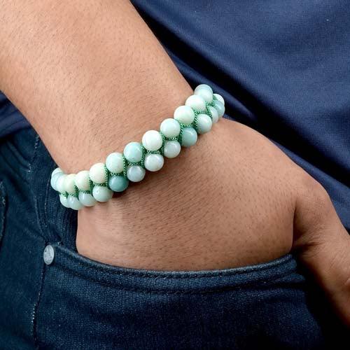 Amazonite Double Layered Healing Bracelet | For Truth and Communication - Seetara