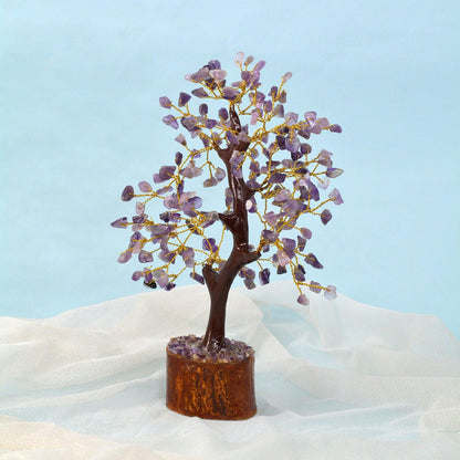 Amethyst Crystal Feng Shui Healing Tree | 200 Beads | For Protection & Concentration - Seetara