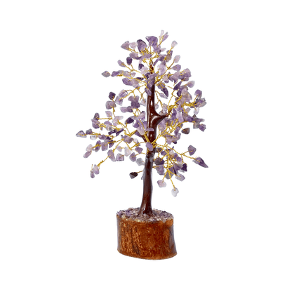 Amethyst Crystal Feng Shui Healing Tree | 200 Beads | For Protection & Concentration - Seetara