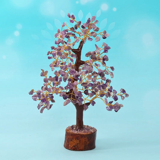 Amethyst Feng Shui Healing Crystal Tree | 300 Beads | For Protection & Concentration
