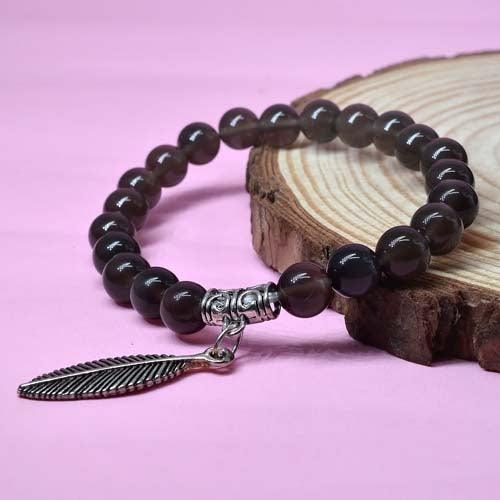 Buy ADMIER black onyx Stone Bracelet Natural Healing Crystal Gem Stone  Beaded Bracelet for Men & Women Online at Best Prices in India - JioMart.