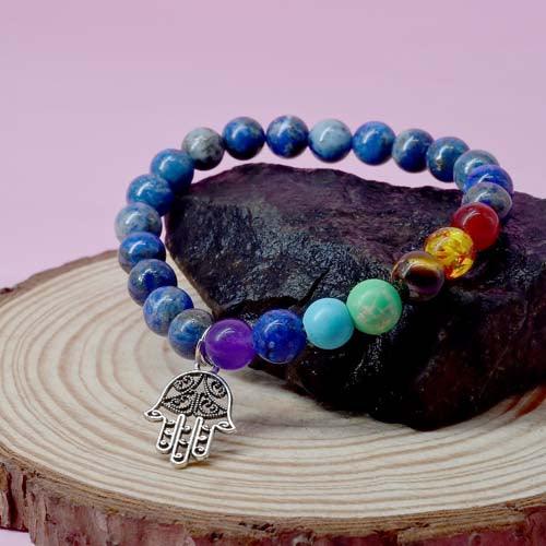 Seven Chakra Stones Bracelet for Balance online at Talk to Crystals