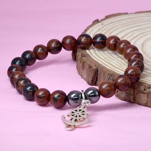 Mahakoni Healing Crystal Bracelet with Anchor Charm - Seetara