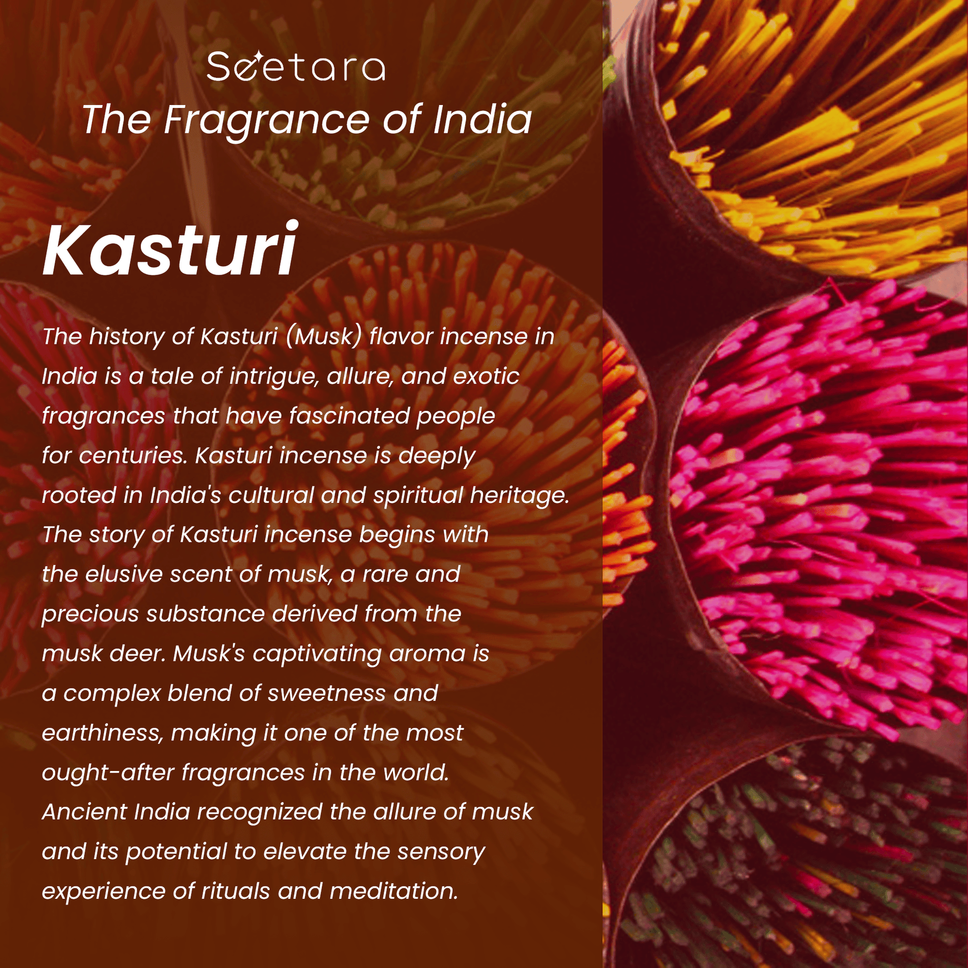 Seetara Incense Sticks | Kasturi - Seetara