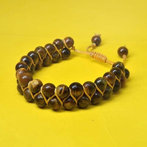 Tiger Eye Double Layered Healing Crystal Bracelet | For Courage & Willpower - Seetara