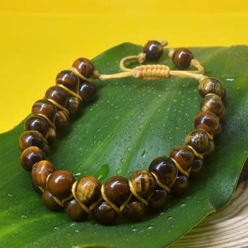 Tiger Eye Double Layered Healing Crystal Bracelet | For Courage & Willpower - Seetara