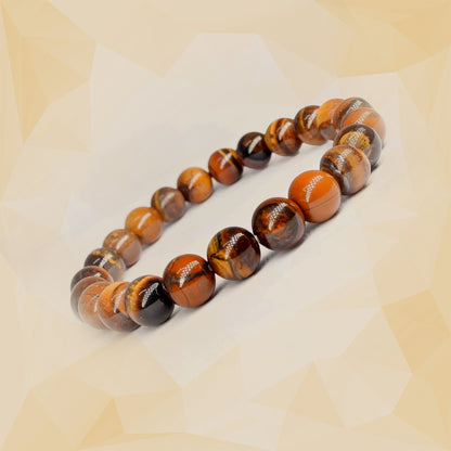 Tiger Eye Healing Crystal Bracelet | For Courage & Willpower | 8-MM Beads