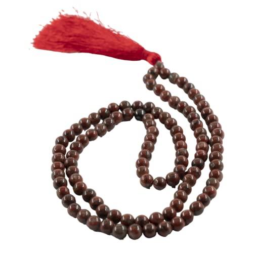 Red Jasper Japa Mala | 108 Beads | For Emotional Focus & Courage - Seetara