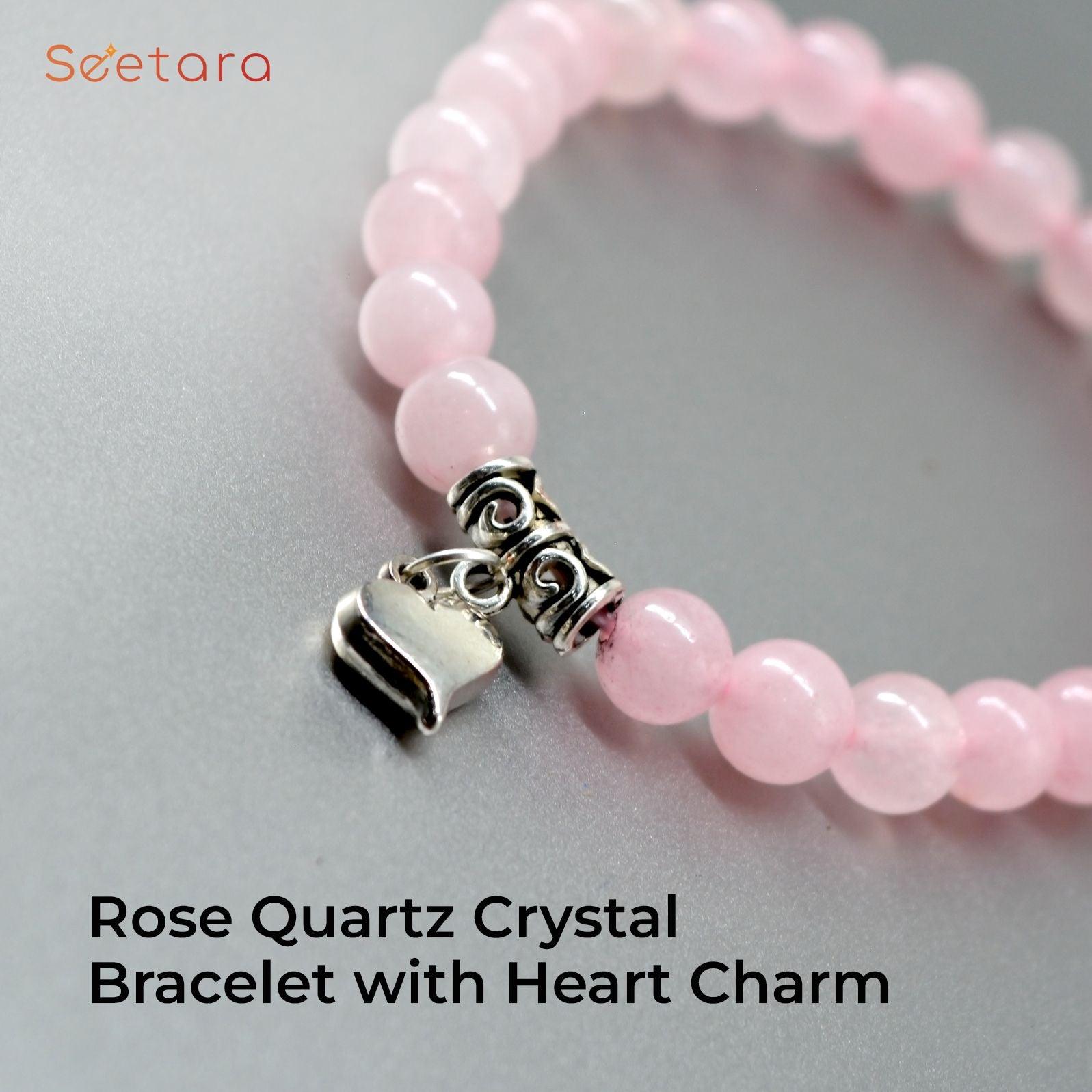 Rose Quartz Healing Gemstone Bracelet Handcrafted Bracelets - Azenway