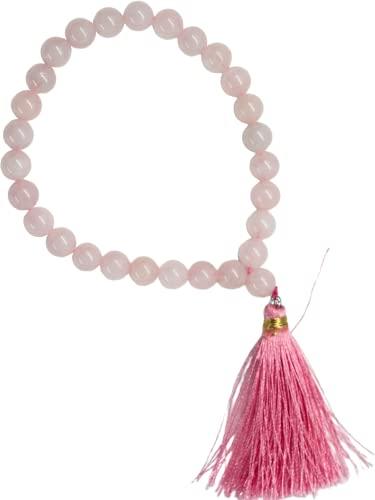 Rose Quartz Rosary Healing Crystal Bracelet | For Unconditional Love & Acceptance - Seetara